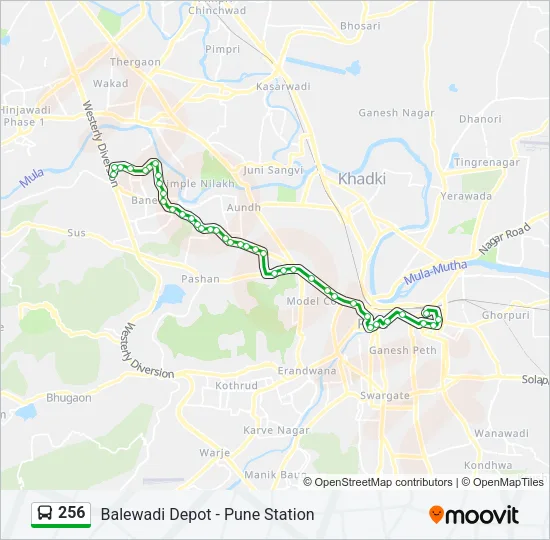256 Bus Line Map
