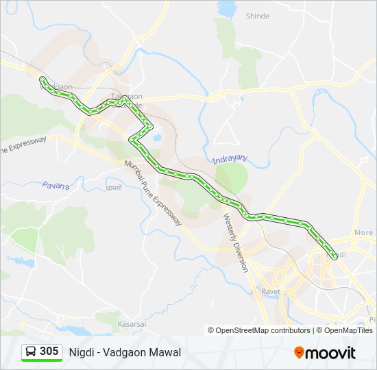 305 Bus Line Map