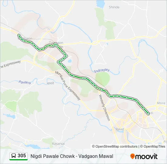 305 Bus Line Map