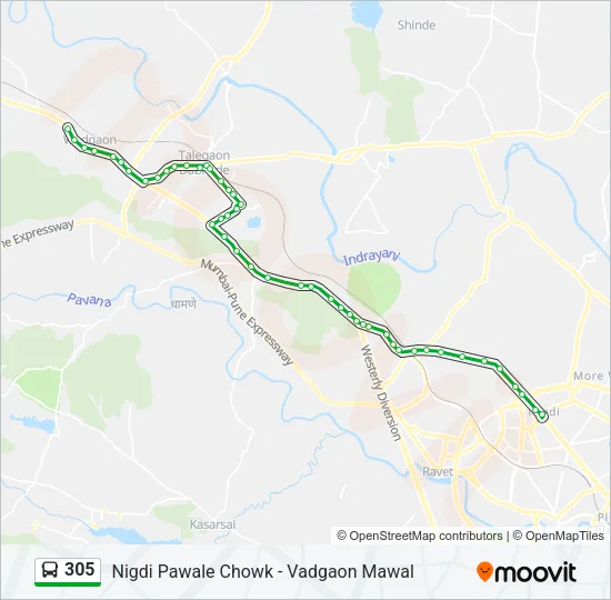 305 Bus Line Map