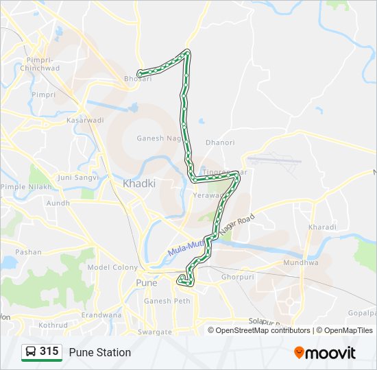 315 Bus Line Map