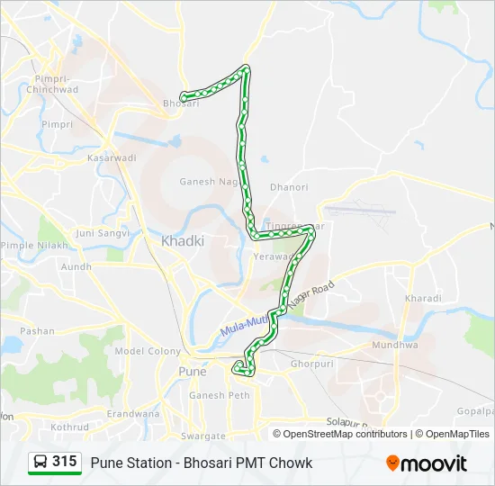 315 Bus Line Map