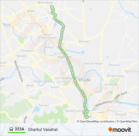 323A Bus Line Map