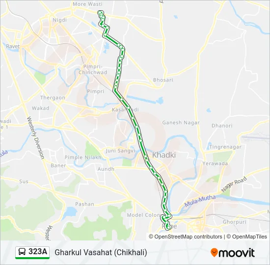 323A Bus Line Map