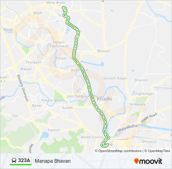 323A Bus Line Map