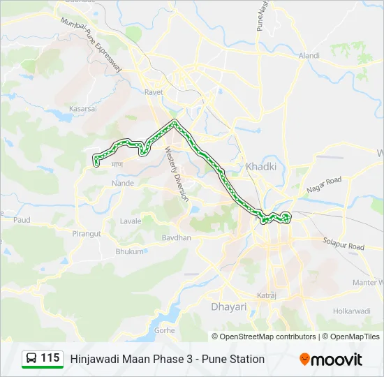 115 Bus Line Map