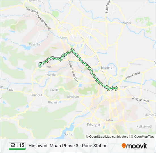 115 Bus Line Map