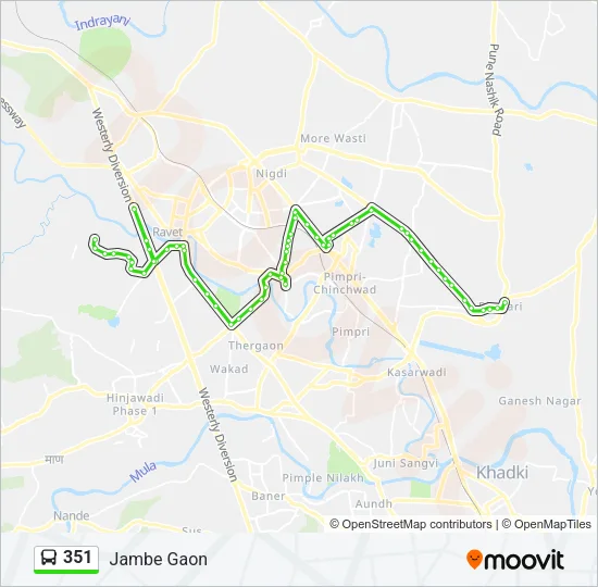 351 Bus Line Map