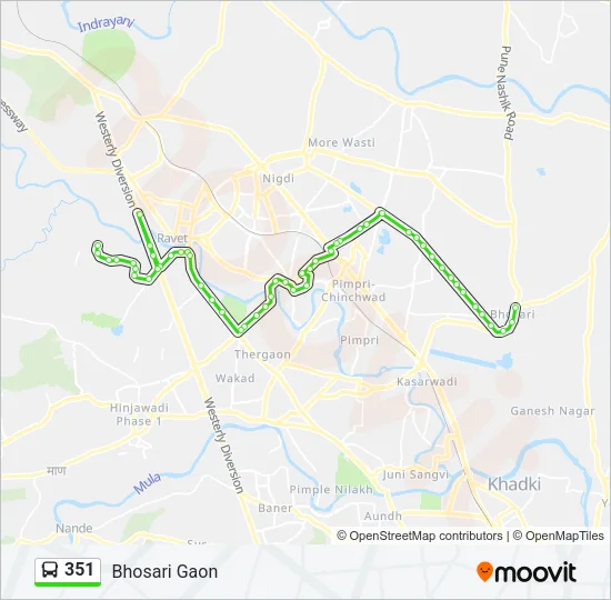 351 Bus Line Map