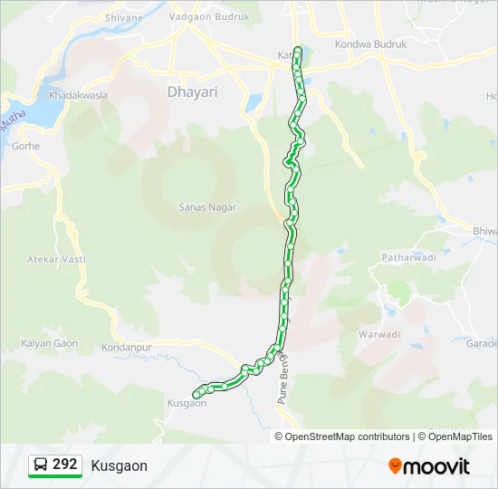292 Bus Line Map