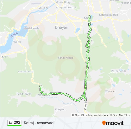 292 bus Line Map