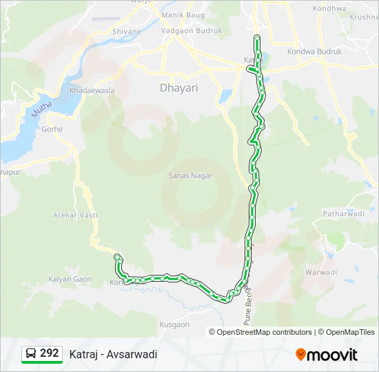 292 Bus Line Map