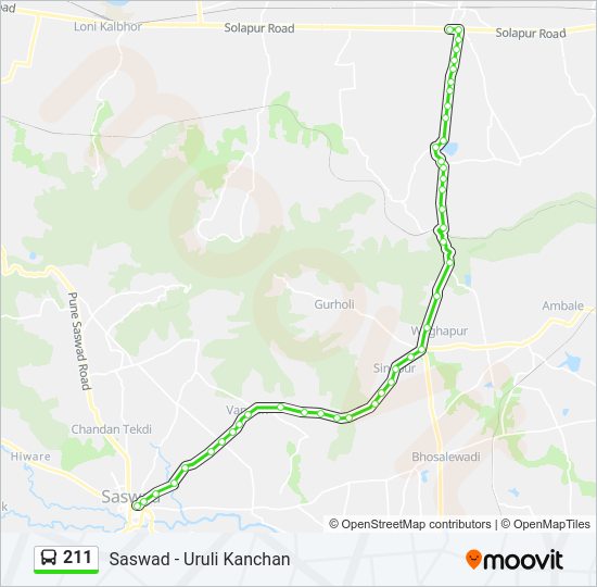 211 Bus Line Map