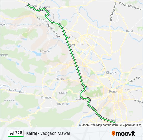 228 bus Line Map