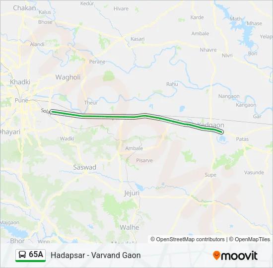 65A Bus Line Map