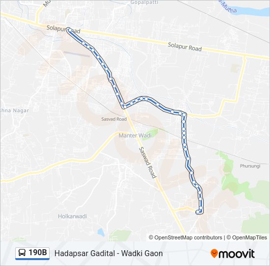 190B Bus Line Map