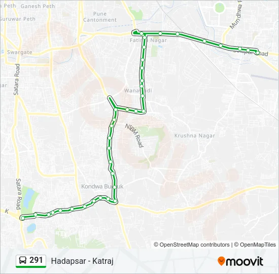 291 Bus Line Map