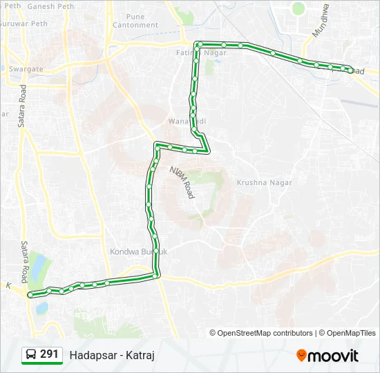 291 Bus Line Map