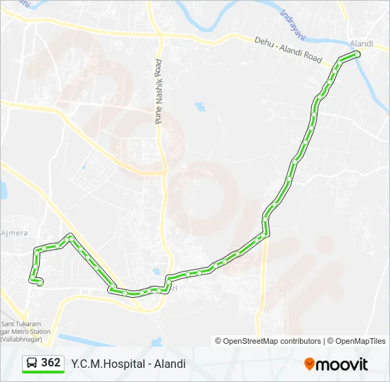 362 Bus Line Map