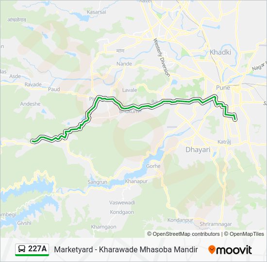 227A Route Schedules Stops Maps Kharawade Mhasoba Mandir Updated 