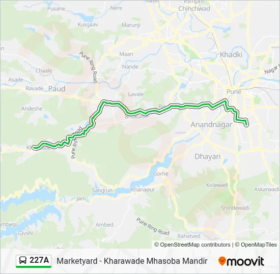 227A Route Schedules Stops Maps Kharawade Mhasoba Mandir Updated 