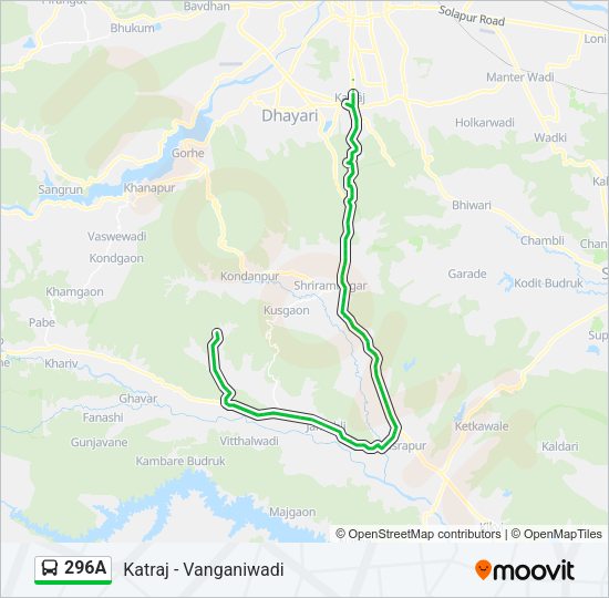 296A bus Line Map