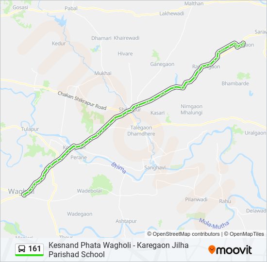 161 bus Line Map