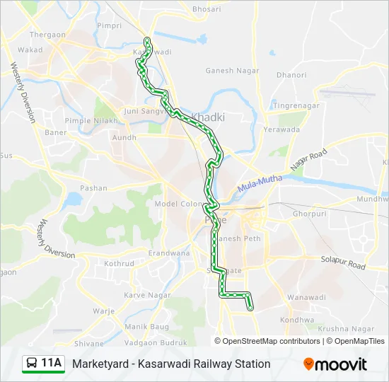 11A Bus Line Map