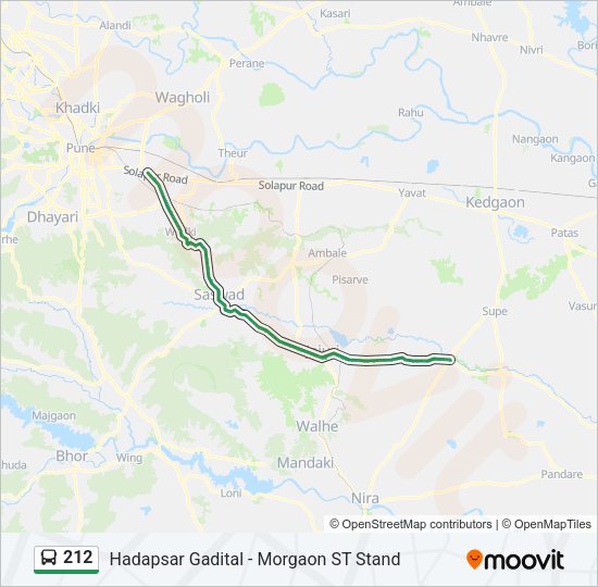 212 Bus Line Map