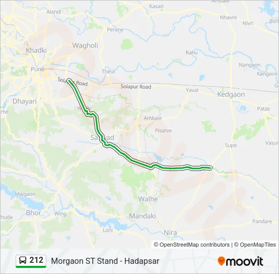 212 Bus Line Map