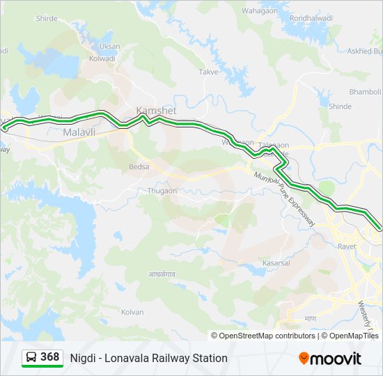 368 bus Line Map