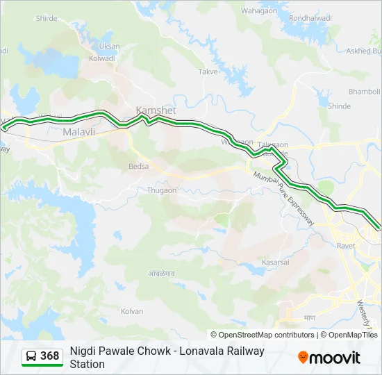 368 Bus Line Map