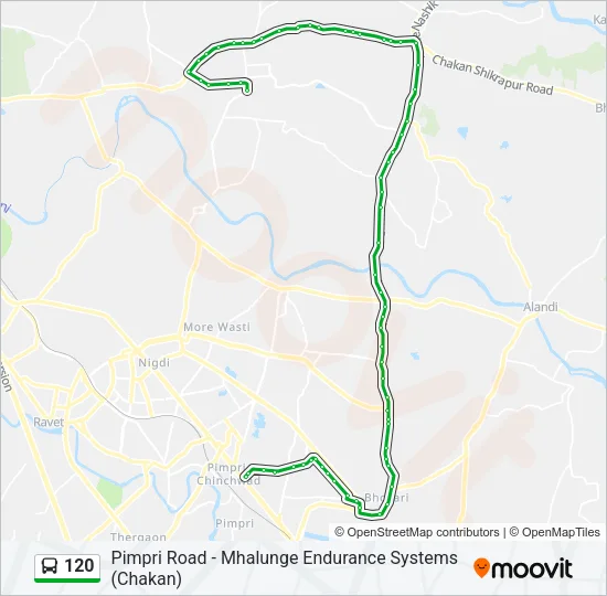 120 Bus Line Map