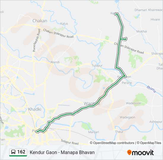 162 bus Line Map