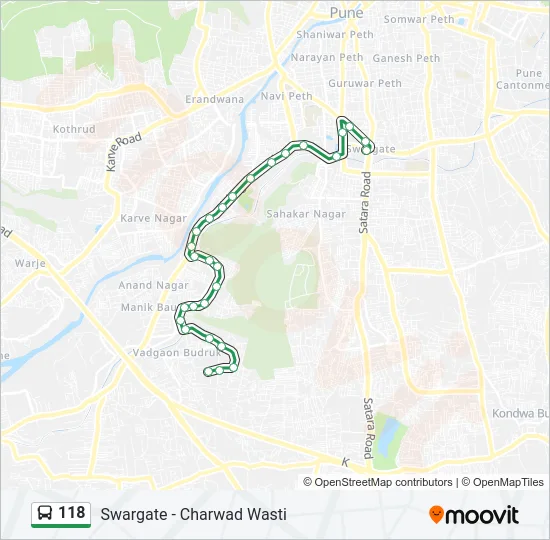 118 Bus Line Map