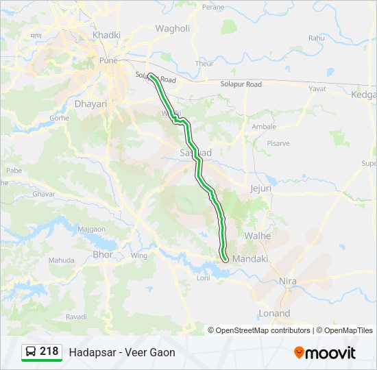 218 Bus Line Map