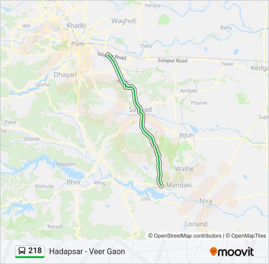 218 Bus Line Map
