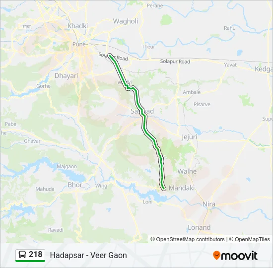 218 Bus Line Map