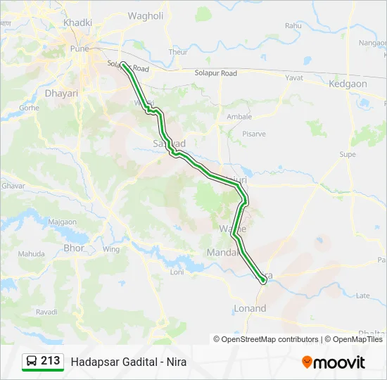 213 Bus Line Map