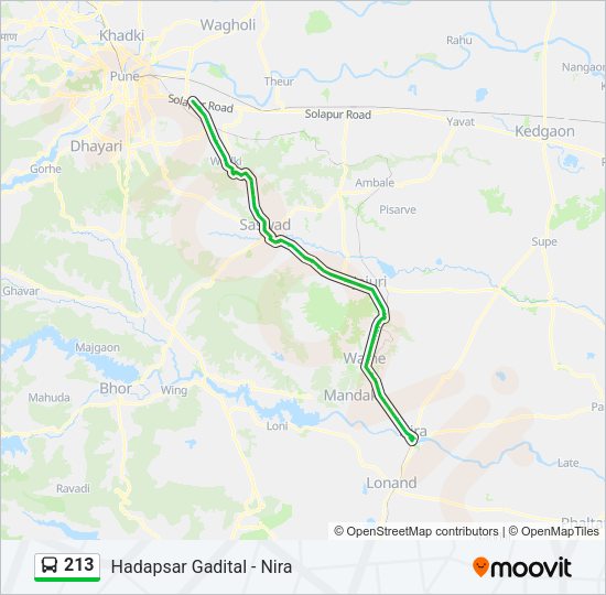 213 Bus Line Map