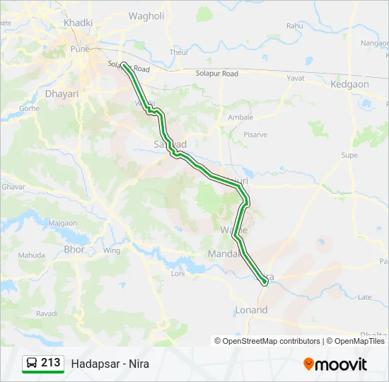213 Bus Line Map