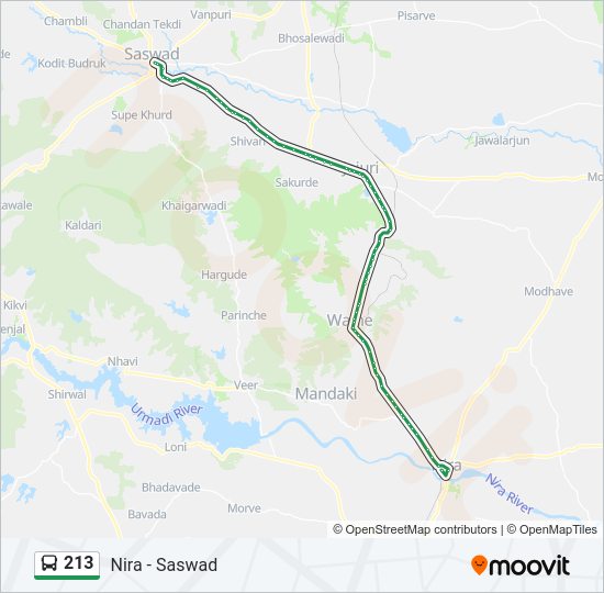 213 Bus Line Map