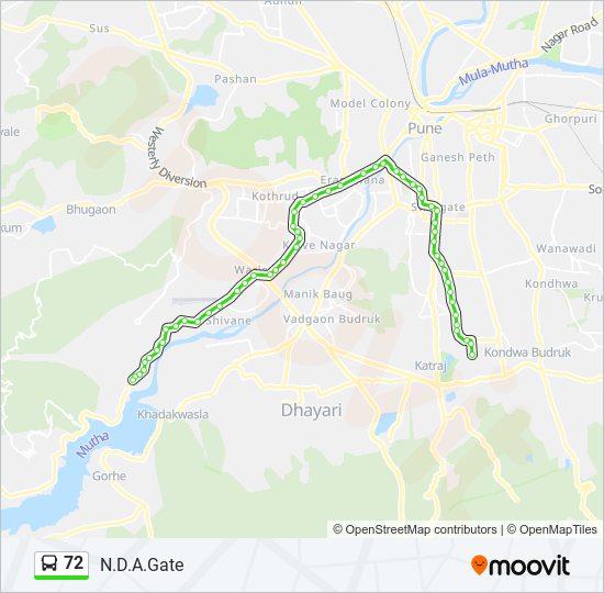 72 Bus Line Map