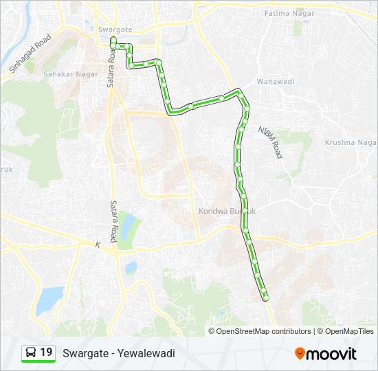 19 Bus Line Map