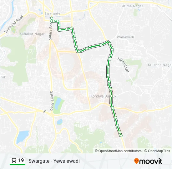 19 Bus Line Map