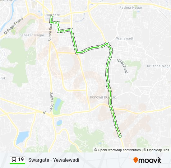 19 Bus Line Map