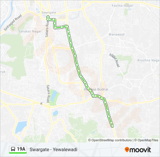 19A Bus Line Map