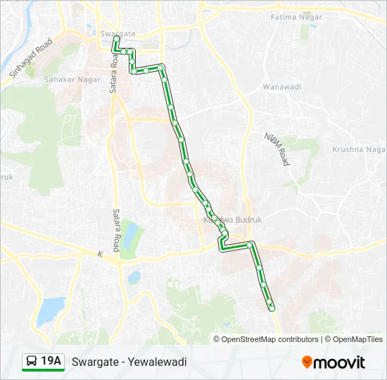 19A Bus Line Map