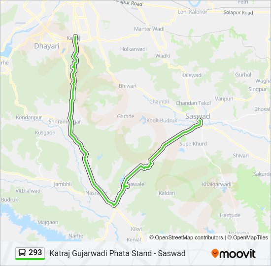 293 Bus Line Map