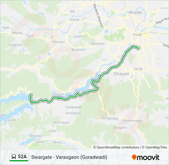 52A Bus Line Map